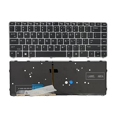 Imagem de Layout americano de substituição para laptop com teclado retroiluminado para HP Elitebook Folio 1040 G3 Silver Frame