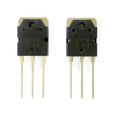 Imagem de Todiys Novo 4 pares para 4 peças B688 2SB688 + 4 peças D718 2SD718 to-3P Silicon PNP Transistores de potência 2SB688-O + 2SD718-O