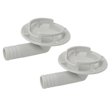 Imagem de MEETOOT 2 peças 40 mm conector de mangueira de drenagem de ar condicionado conduta plugue condensado dentes vedação cotovelo encaixe para janela AC unidade mini split frigidaire
