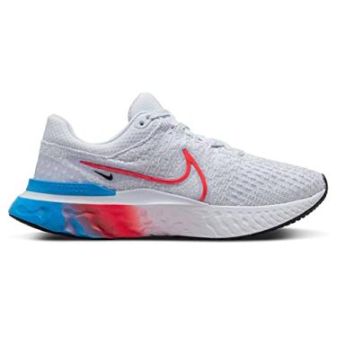 Imagem de Nike Tênis de corrida feminino React Infinity Run Flyknit 3 Road (us_Footwear_Size_System, adulto, numérico, médio, numérico_39), cinza/vermelho/azul, 38, Multi, 37
