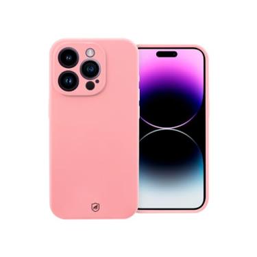 Imagem de Gshield Capa Case Capinha Silicon Premium Antiderrapante com Interior em Microfibra, Proteção Contra Impressões Digitais, Arranhões, Quedas e Impactos (Rosa, iPhone 14 Pro Max)