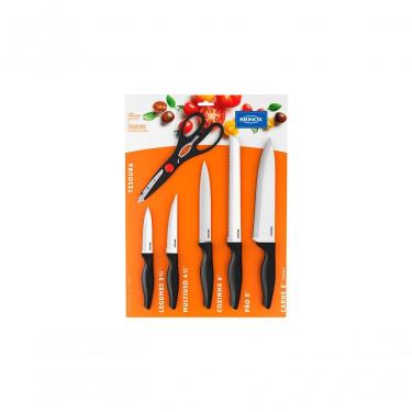 Imagem de Conjunto De Facas 6 Peças - Cross Brinox Preto Brinox