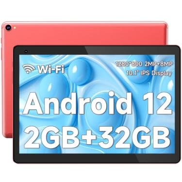 Imagem de COOPERS Tablet Android 12, 10 Polegadas, 32 GB, Expansível 512 GB, Câmeras Duplas 2 MP e 8 MP, Tela IPS 1280 x 800, WiFi, Bluetooth, Bateria 6000 mAh, Vermelho