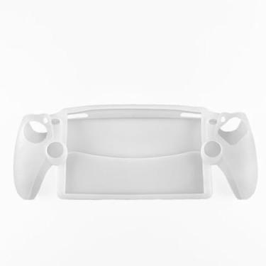 Imagem de Case Protetora Capa Skin Silicone Antiderrapante Compatível com Ps Portal Remote Player Ps5 (Transparente)