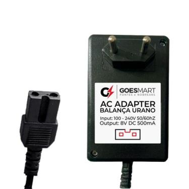 Imagem de Fonte Carregador P/ Balança Digital Pesadora Urano 8v - GOESMART
