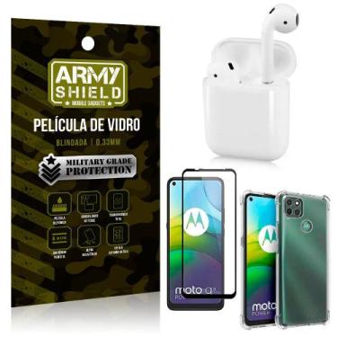 Imagem de Fone Bluetooth LY-122 Moto G9 Power + Capinha Anti Impacto + Película 