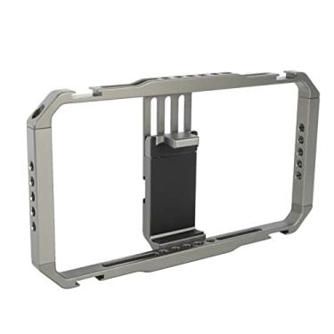 Imagem de Gaiola de Câmera Com Alça, Estabilizador de Vídeo de Telefone Portátil, Equipamento de Smartphone para Vlogging Com Suportes de Expansão, Feito de Liga de Alumínio e Silicone,