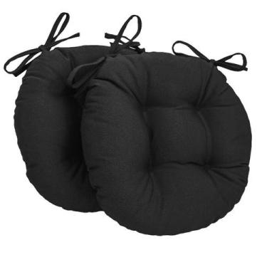 Imagem de Almofada Para Cadeira Redondo Ø40cm - 2pçs - FASTLAR, Preto