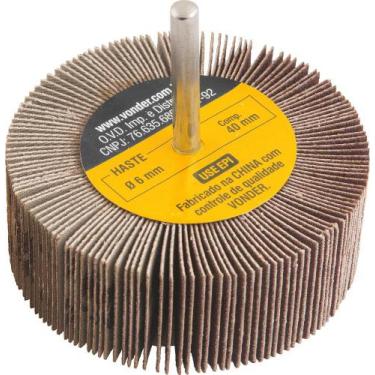 Imagem de Roda de Lixa 80mmX30mm c/ Haste G120 - Vonder