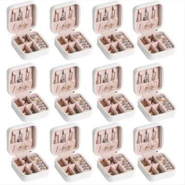 Imagem de Kit 12 Mini Porta Joias Bijuteria armazenamento de colar Anéis Estojo 