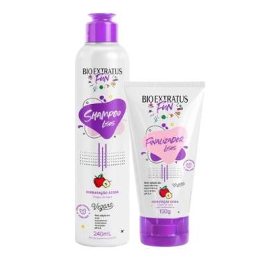 Imagem de Kit 1 shampoo 1 finalizador fun liso 240ml - BIOEXTRATUS