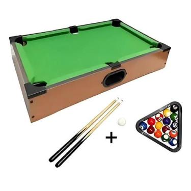 Imagem de Mesa de Sinuca em Madeira Premium - Compacta com Tecido Verde - GOLDEN