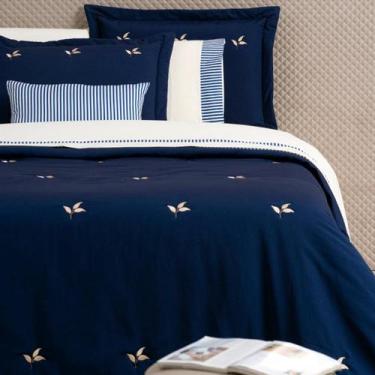 Imagem de Coxa Cama Casal Queen Size Luna 05 Pcs 200 Fios Bordada - Jm Enxovais