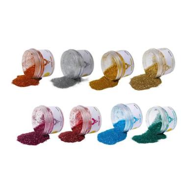 Imagem de 8 Pigmentos Glitter Para Resina Epóxi,poliester Estetica 10g - Ohana Q
