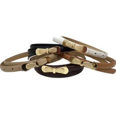 Imagem de KIT 03UN Cintos Femininos material sintético Fino 1cm Diferentes Fivel