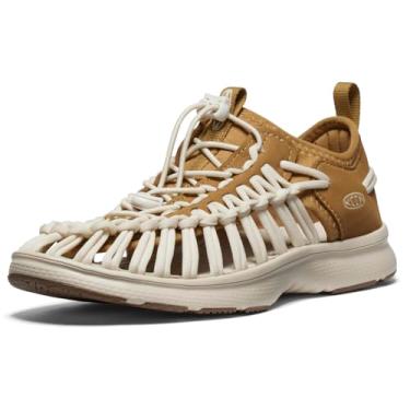 Imagem de KEEN Sandália feminina Uneek O3 respirável com dois fios, ajuste confortável, estilo tênis, Bistre/Safari, 41