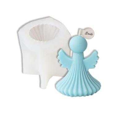 Imagem de Tone Fun Moldes de silicone minimalistas 3D em forma de anjo pequeno para fazer velas, resina, velas de aromaterapia, sabonete de cera artesanal, decoração de casa, artesanato (C)