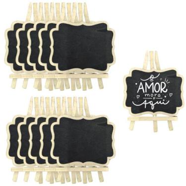 Imagem de 10 Lousas Quadro Decorativo Com Tripé para Recados  - Brafesty