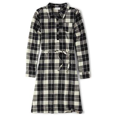 Imagem de The Children's Place Vestido feminino xadrez de manga comprida, Xadrez búfalo - mãe, P