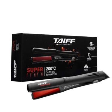 Imagem de Taiff Chapa Super Mini 17cm 200c Bivolt , Preto e Vermelho, Bivolt
