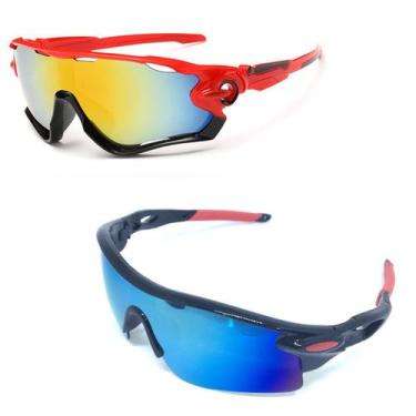 Imagem de Kit 2 Óculos De Sol Espelhado Esportivo Masculino Feminino - PENDULARI