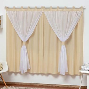 Imagem de Cortina Slim Varão Simples para Quarto de Bebê Criança 2mx1,70m - L2M,