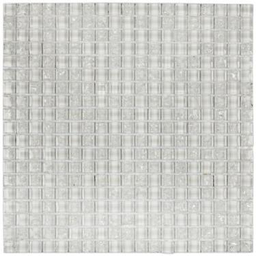 Imagem de Pastilha de vidro craquelada GG10 - GALIANO BRANCO 30x30cm - GLASS MOS