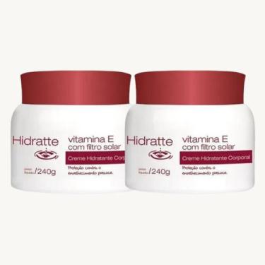 Imagem de 2 Hidratante Vitamina E e Filtro Solar Hidratte Natu Charm Pote 240g
