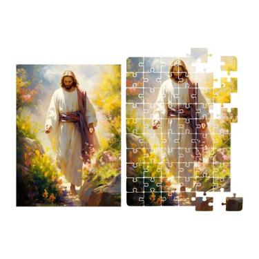 Imagem de Quebra Cabeça Religioso Tema Jesus 19x27cm com 60 peças - Premium