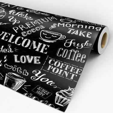 Imagem de Papel De Parede Temático Para Cafeterias - 2,50x0,50m - DEKAL DECOR