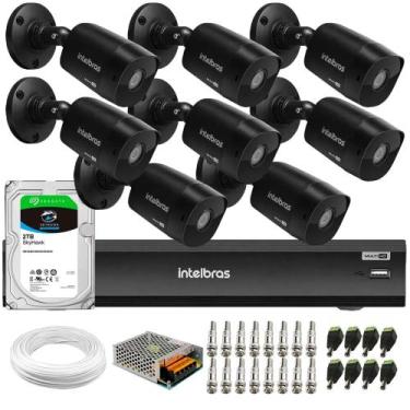 Imagem de Kit 8 Câmeras Black Intelbras VHD 1220 B G6 Full HD 1080p + DVR Intelb