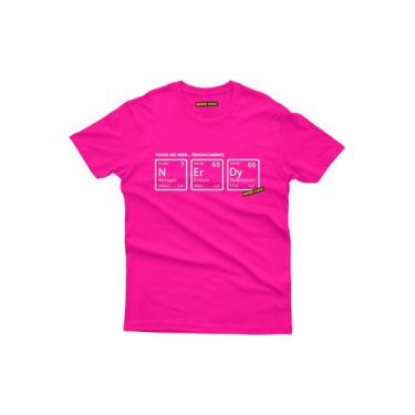 Imagem de Camiseta Nerd - Tabela periódica By Nerd Chic Loja Geek, P, Pink