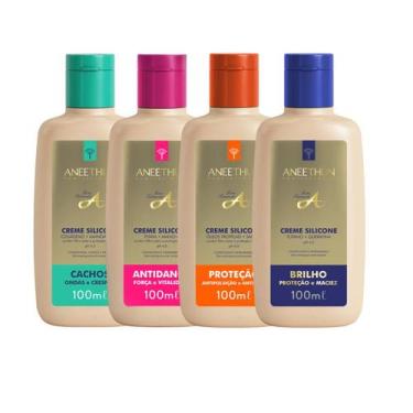 Imagem de Kit Aneethun Creme de Silicone linha completa 100ml 4 itens