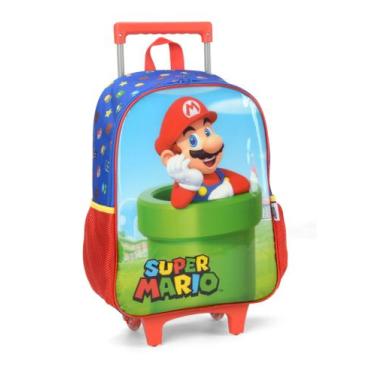 Imagem de Mochila com Rodinhas Super Mario Azul - Luxcel