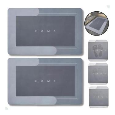Imagem de Kit 02 Tapete Para Banheiro Antiderrapante Macio e Confortável - Cor S