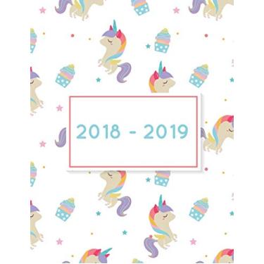 Imagem de 2018-2019 Weekly Planner: Appointment Academic Planner Daily Hourly Planner - Cute Unicorn - July 2018 December 2019-18 Month Calendar