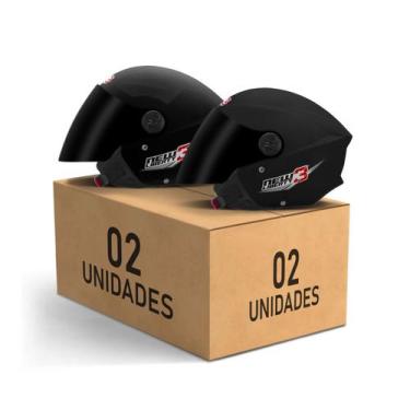 Imagem de Kit 2 Capacetes New Liberty 3 Aberto Viseira Fumê Pro Tork Masculino F