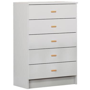 Imagem de Comoda Infantil Para Quarto 5 Gavetas 60x91x38 Cm Bb120 Branco Dtall Branco