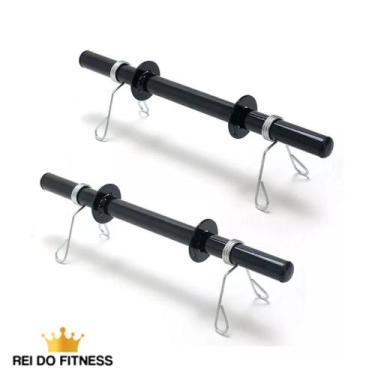 Imagem de Barra Body Pump Com Protetor E Presilhas Musculação - Rei do Fitness