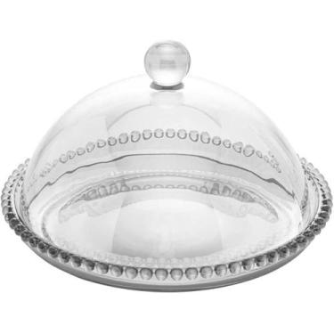 Imagem de Queijeira Cristal Transparente Pearl Luxo 20X12 - Wolff