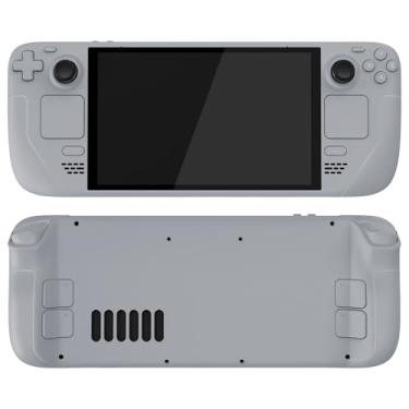 Imagem de eXtremeRate Conjunto completo de substituição com botões para console portátil Steam Deck OLED, capa de trackpad cinza com placa frontal personalizada DIY New Hope para console OLED Steam Deck