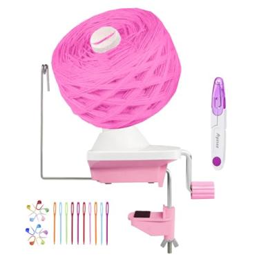 Imagem de Enrolador de fios, enrolador de bolas de fio, fácil instalação e eficiência enrolador de bolo de fio para crochê operado à mão, enrolador de lã giratório de fios, ajudante ideal para amantes de tricô