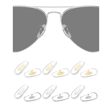 Imagem de HILEEN 6 pares de almofadas de nariz de substituição para Ray-Ban Aviator RB3025 | RB3026 | RB3030 | RB3211 | RB3362 | RB3445 | RB4175 | RB3183 | RB3625 | RB3016 | RB3267 | RB3183 Óculos de sol 36