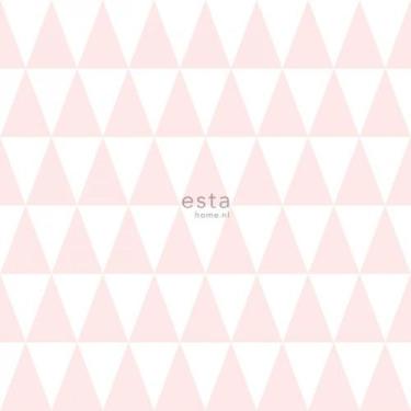 Imagem de Papel De Parede Infantil Little Bandits 128862 Rosa e Branco - Rolo Fe