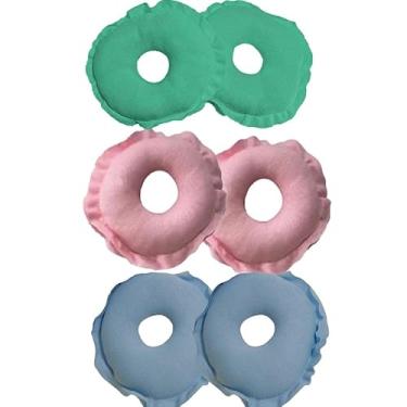 Imagem de Kit 3 Pares Protetores de Rosquinha De Seio Amamentação Malha Macia