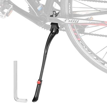 Imagem de Suporte lateral de ciclismo ajustável, suporte de bicicleta de liga de alumínio, suporte de bicicleta com chave hexagonal de 8 mm para bicicleta de 16,20, 24, 66 polegadas (preto)