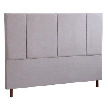 Imagem de Cabeceira Queen Luxo Panamá Veludo com Detalhes em Placas Mac Interior