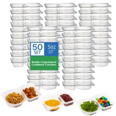 Imagem de Recipiente de condimento de compartimento duplo JUSTASHOW 150mL x50