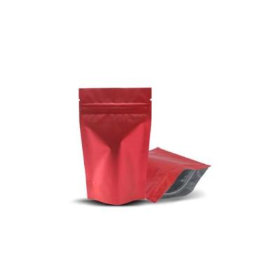 Imagem de Saco Stand Up Pouch Vermelho Fecho Zip - M - HAGAPACK