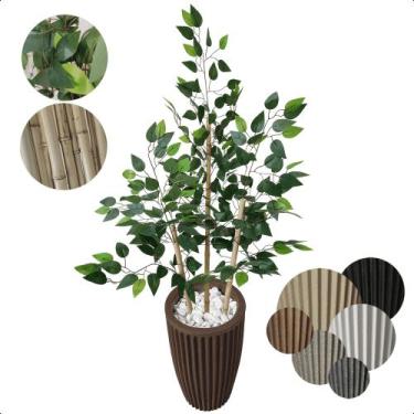 Imagem de Bambu da Sorte Artificial Japones Grande com Vaso Decoração - Flor de 